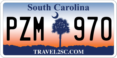 SC license plate PZM970
