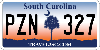 SC license plate PZN327