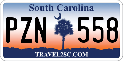 SC license plate PZN558