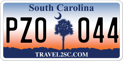 SC license plate PZO044