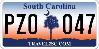 SC license plate PZO047