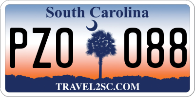 SC license plate PZO088