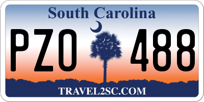 SC license plate PZO488