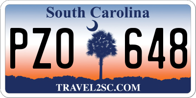 SC license plate PZO648