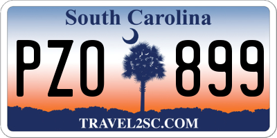 SC license plate PZO899
