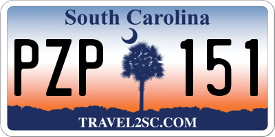SC license plate PZP151