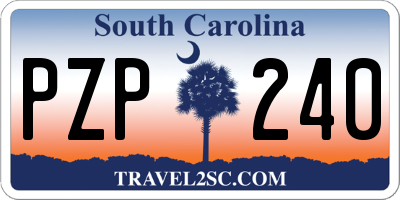 SC license plate PZP240