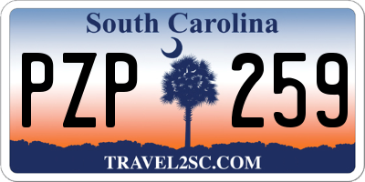 SC license plate PZP259
