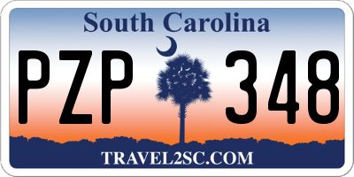 SC license plate PZP348