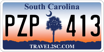 SC license plate PZP413
