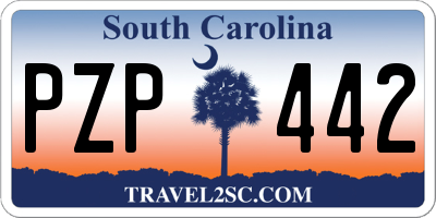 SC license plate PZP442