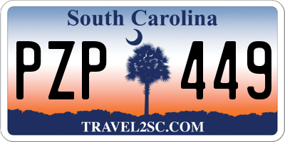 SC license plate PZP449
