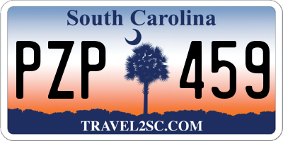 SC license plate PZP459