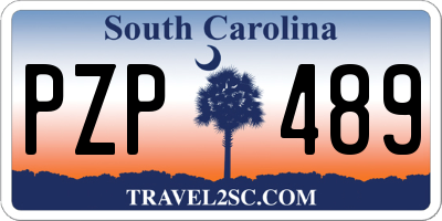 SC license plate PZP489