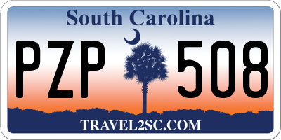 SC license plate PZP508