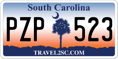 SC license plate PZP523