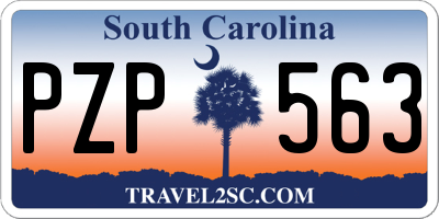 SC license plate PZP563