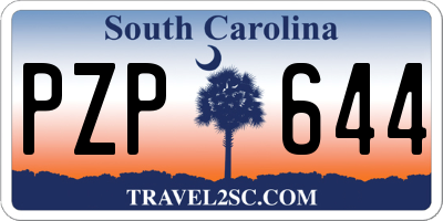 SC license plate PZP644