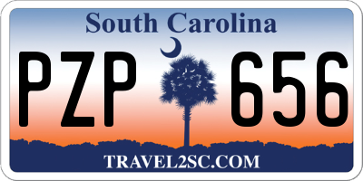 SC license plate PZP656