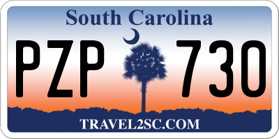 SC license plate PZP730
