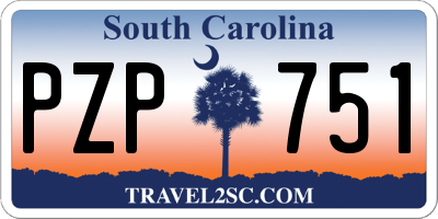 SC license plate PZP751