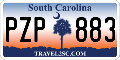SC license plate PZP883