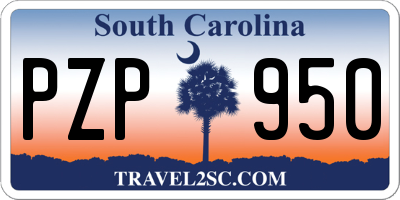 SC license plate PZP950