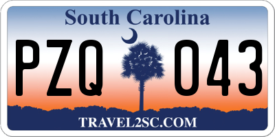 SC license plate PZQ043