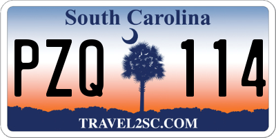 SC license plate PZQ114