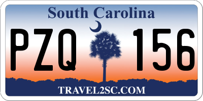 SC license plate PZQ156