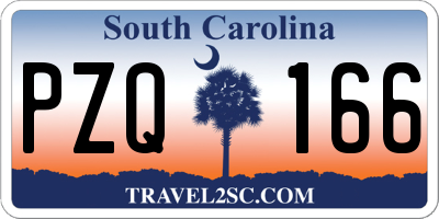 SC license plate PZQ166