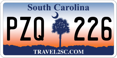 SC license plate PZQ226