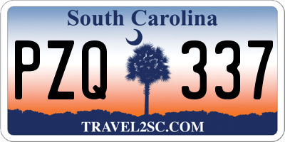 SC license plate PZQ337