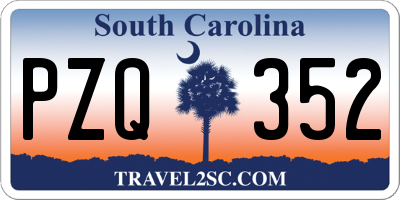 SC license plate PZQ352