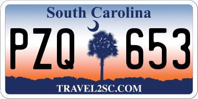 SC license plate PZQ653