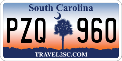 SC license plate PZQ960