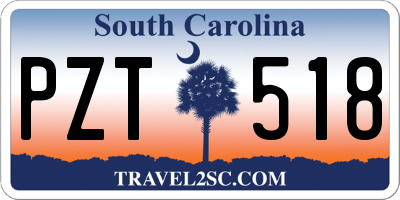 SC license plate PZT518