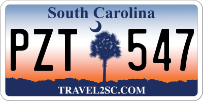 SC license plate PZT547