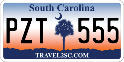 SC license plate PZT555