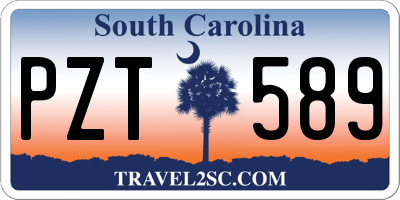SC license plate PZT589