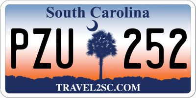 SC license plate PZU252