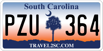 SC license plate PZU364
