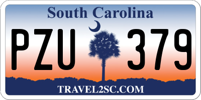 SC license plate PZU379