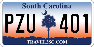 SC license plate PZU401