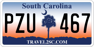 SC license plate PZU467