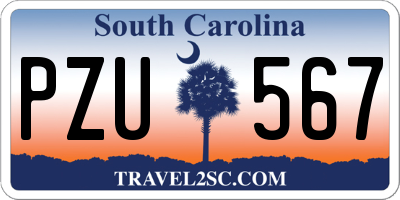 SC license plate PZU567