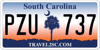 SC license plate PZU737