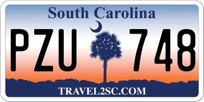 SC license plate PZU748
