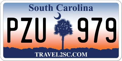 SC license plate PZU979