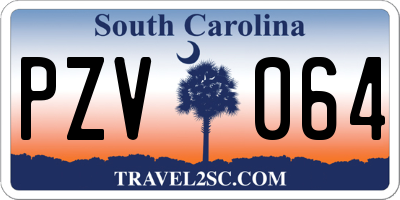 SC license plate PZV064